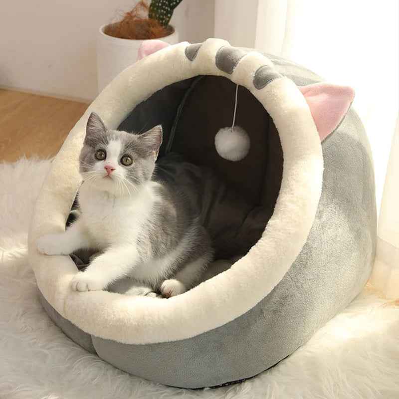 PawLuxe™ Cozy Cave Bed – Ultra Soft Washable Pet Bed