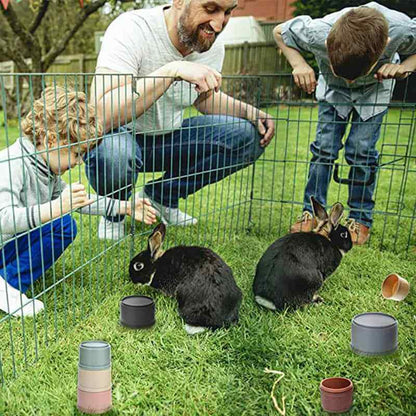 PawLuxe BunnyStack – Interactive Stacking Cups Toy for Rabbits & Small Pets