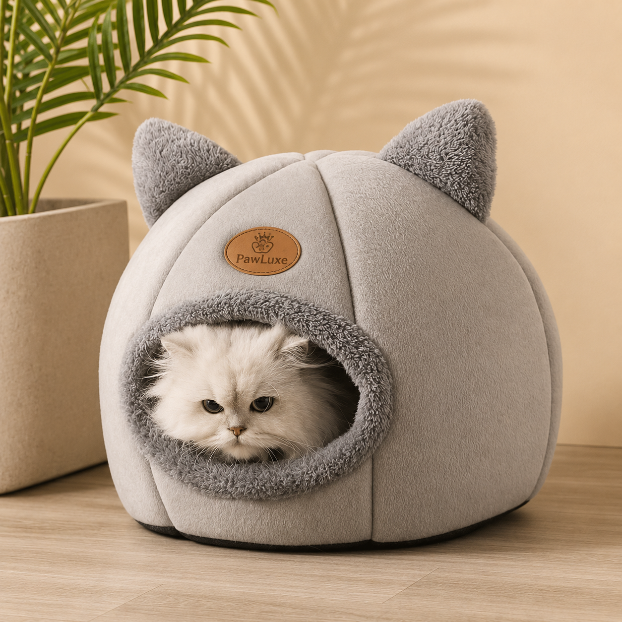 PawLuxe™ Deep Sleep Winter Cat and Rabbit Cave Bed - PawLuxe