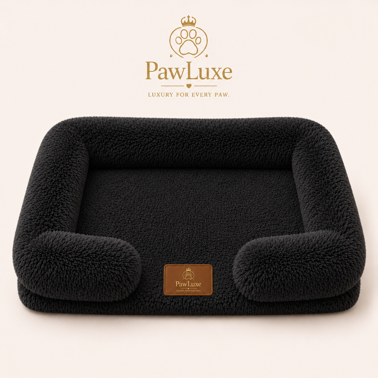PawLuxe Ortho Plush – Pomirjajoča ortopedska pasja postelja