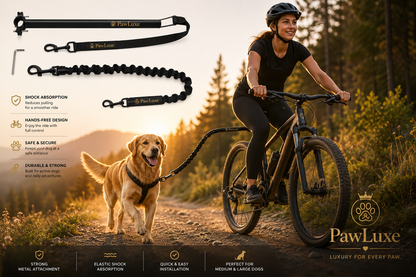 PawLuxe RideSafe™ – Hands-Free Bicycle Dog Leash
