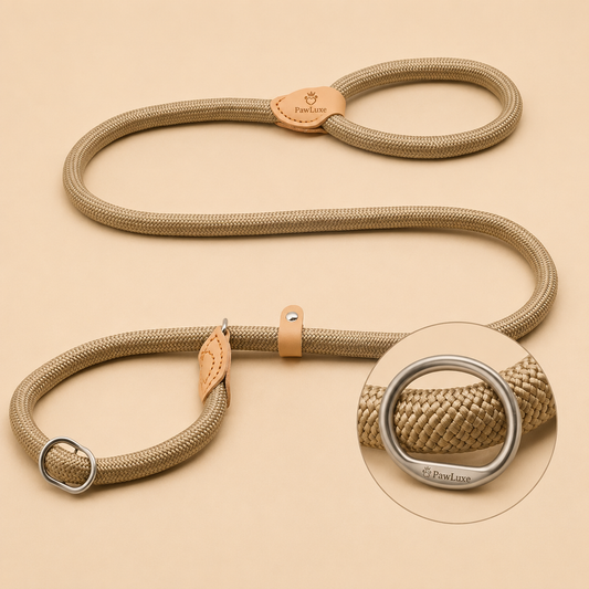 PawLuxe SlipFlex™ – Premium Braided Adjustable Slip Lead