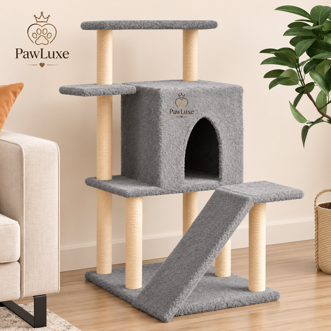 PawLuxe™ Premium Sisal Cat Tree