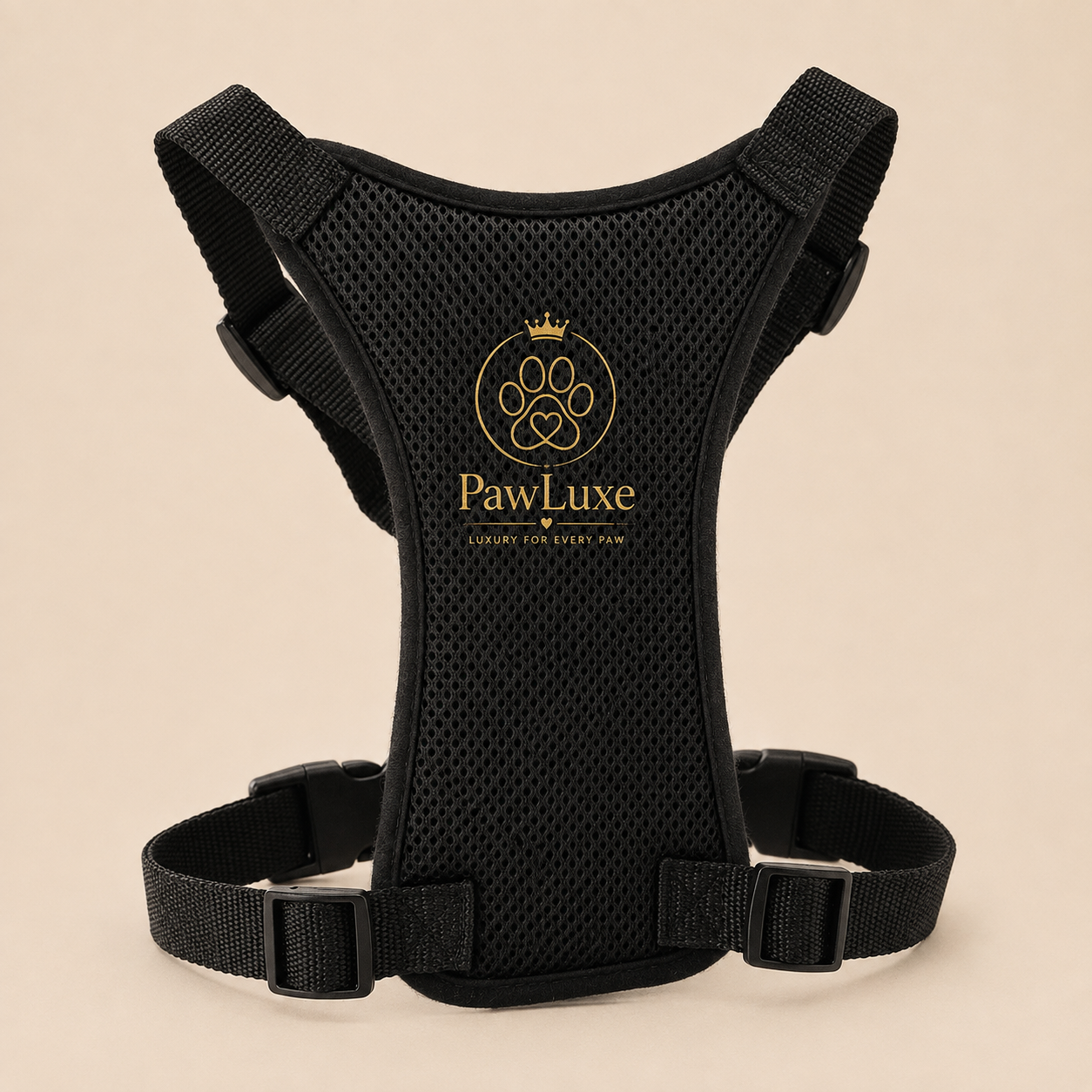PawLuxe Breathable Mesh Dog Harness – Adjustable No-Pull Pet Vest