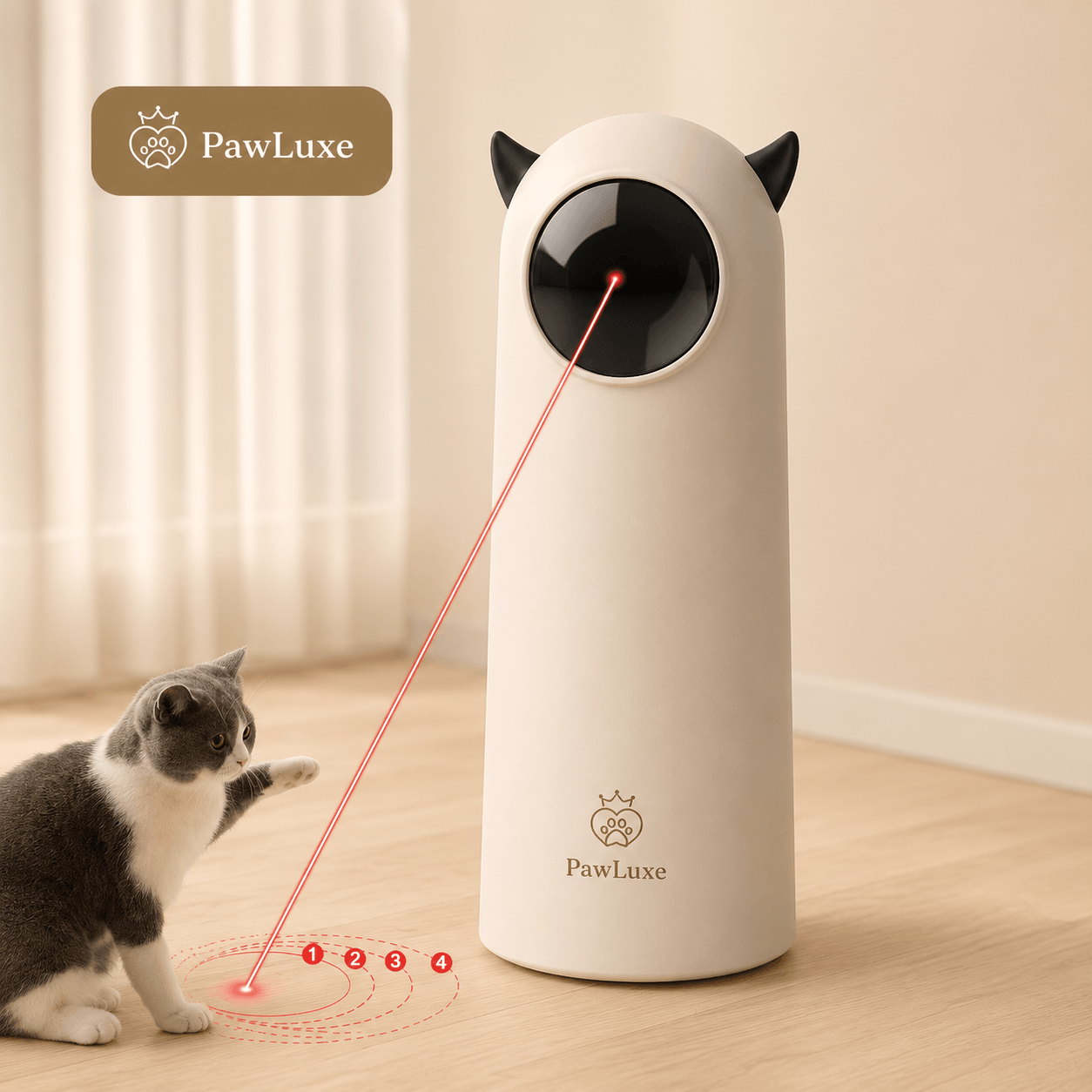 PawLuxe™ Smart Laser Cat Toy - PawLuxe