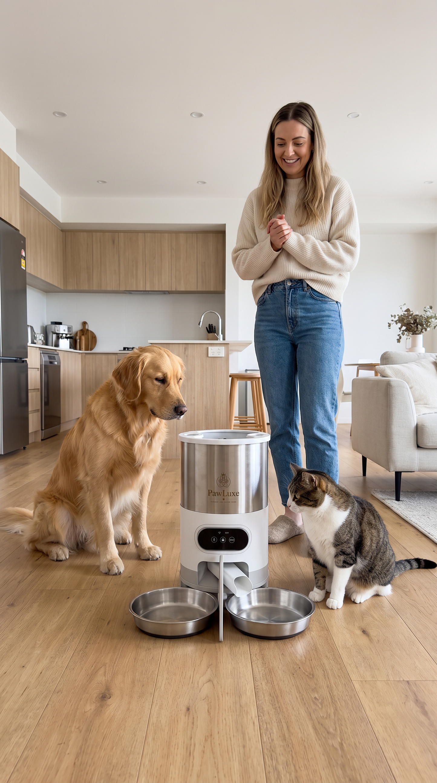 PawLuxe Comedero automático inteligente para mascotas