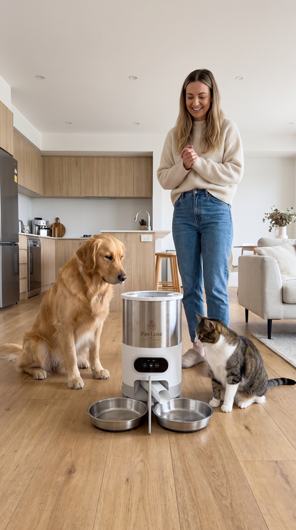PawLuxe Comedero automático inteligente para mascotas