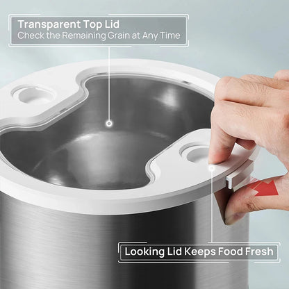 Cat Timing Feeder Smart APP Cat Feeder Stainless Steel Double Meal Pet Food Remote Feeding Automatic Dispenser Suitable Cats Dog